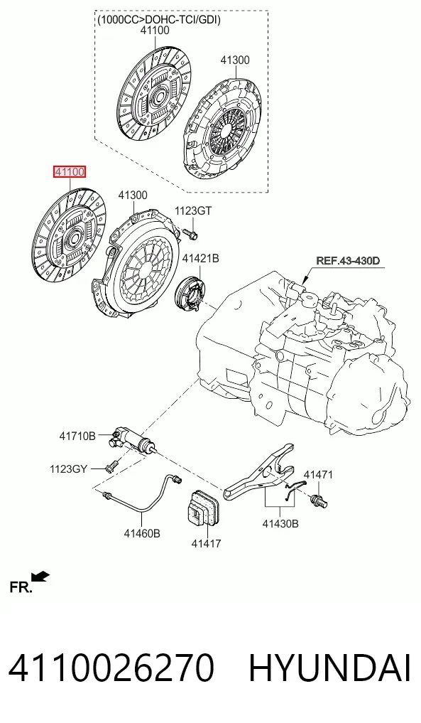 Диск зчеплення 4110026270 Hyundai/Kia