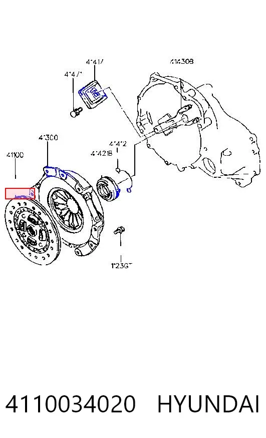 Диск зчеплення 4110034020 Hyundai/Kia