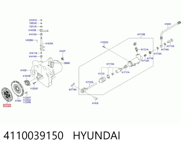 Диск зчеплення 4110039150 Hyundai/Kia
