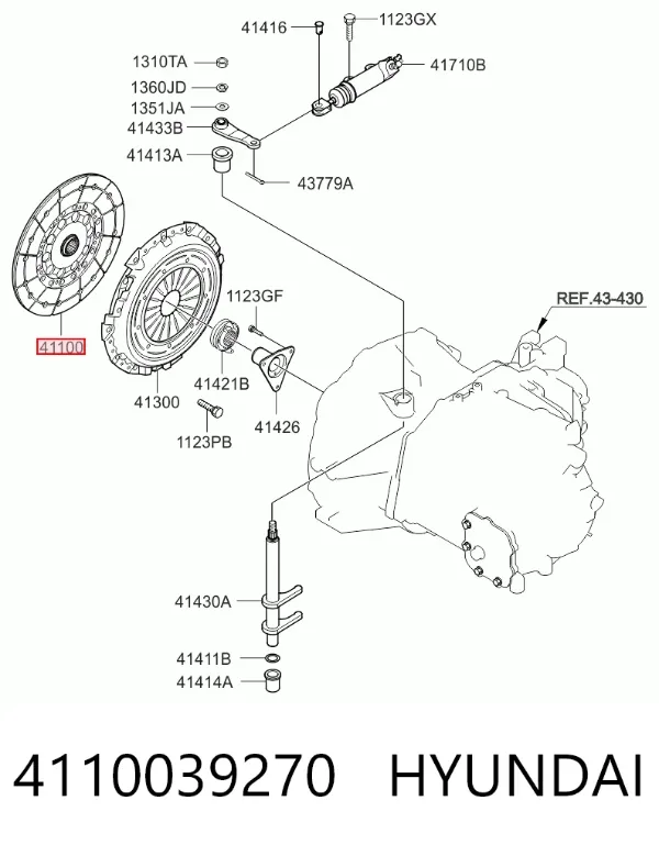 Диск зчеплення 4110039270 Hyundai/Kia