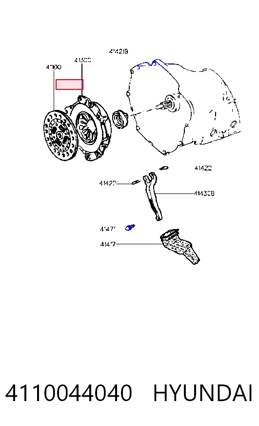 Диск зчеплення 4110044040 Hyundai/Kia
