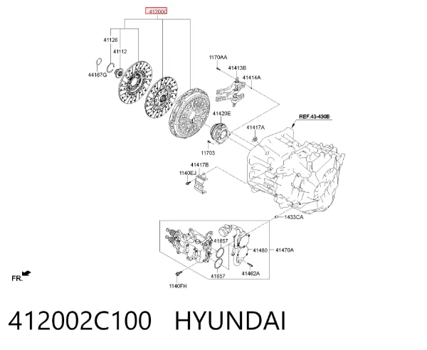 Зчеплення 412002C100 Hyundai/Kia
