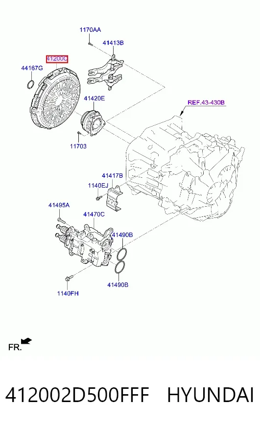 Зчеплення 412002D500FFF Hyundai/Kia
