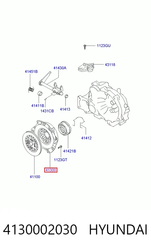 Корзина зчеплення 4130002030 Hyundai/Kia