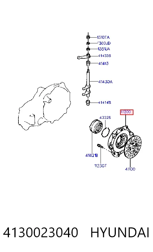 Корзина зчеплення 4130023040 Hyundai/Kia