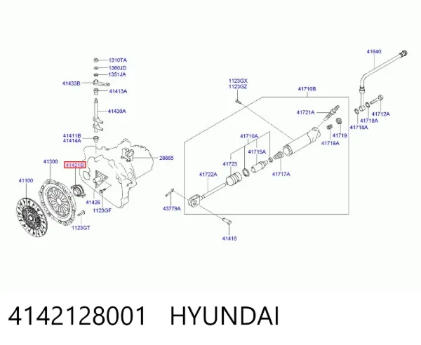 Вижимний підшипник 4142128001 Hyundai/Kia