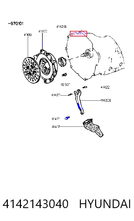 Вижимний підшипник 4142143040 Hyundai/Kia