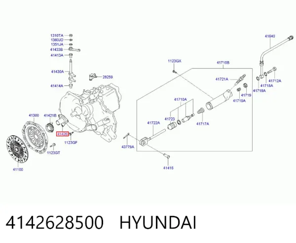 Направляюча вижимного підшипника зчеплення 4142628500 Hyundai/Kia