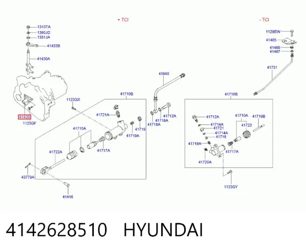 Направляюча вижимного підшипника зчеплення 4142628510 Hyundai/Kia