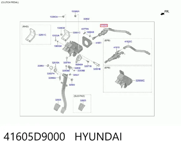 Головний циліндр зчеплення 41605D9000 Hyundai/Kia