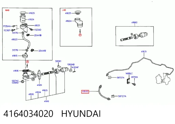 Шланг зчеплення 4164034020 Hyundai/Kia