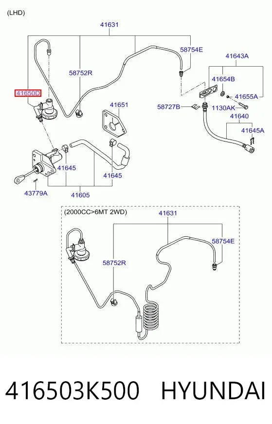 Клапан контролю гідроприводу зчеплення 416503K500 Hyundai/Kia