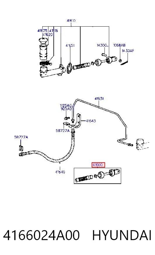 Ремкомплект гальмівного циліндру 4166024A00 Hyundai/Kia