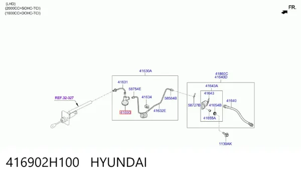 Клапан контролю гідроприводу зчеплення 416902H100 Hyundai/Kia