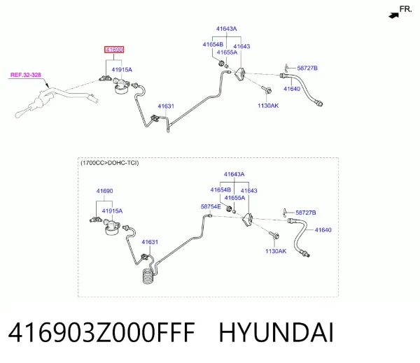 Клапан контролю гідроприводу зчеплення 416903Z000FFF Hyundai/Kia