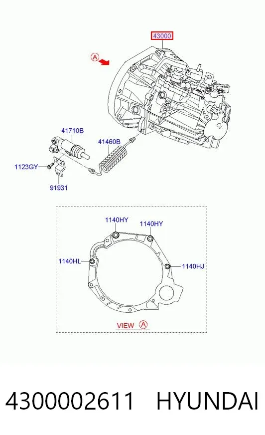 Коробка передач 4300002611 Hyundai/Kia