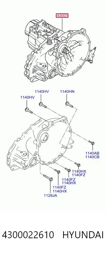 Коробка передач 4300022610 Hyundai/Kia