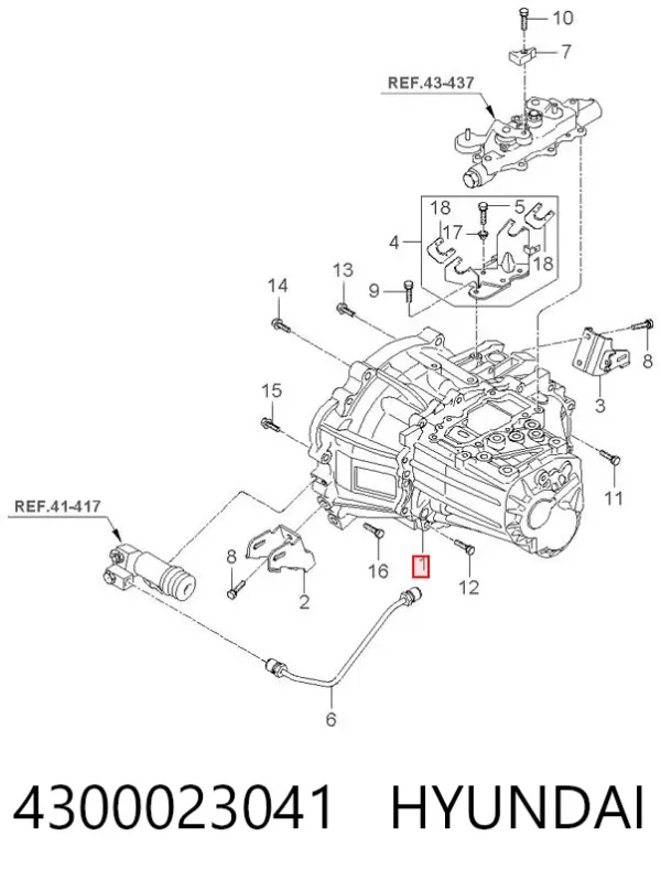 Коробка передач 4300023041 Hyundai/Kia