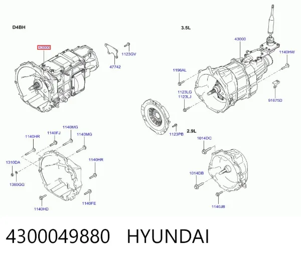 Коробка передач 4300049880 Hyundai/Kia