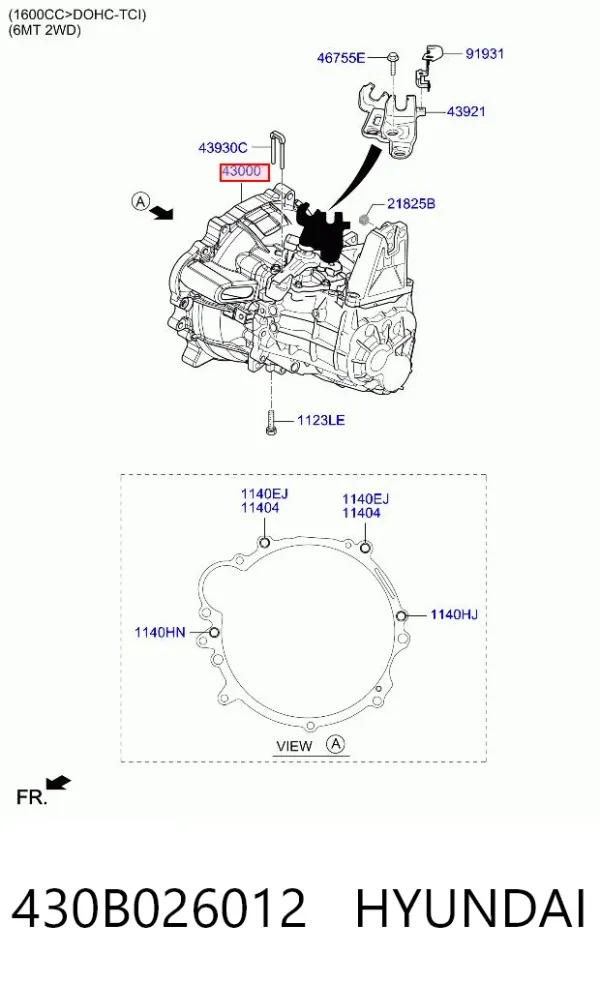 Коробка передач 430B026012 Hyundai/Kia