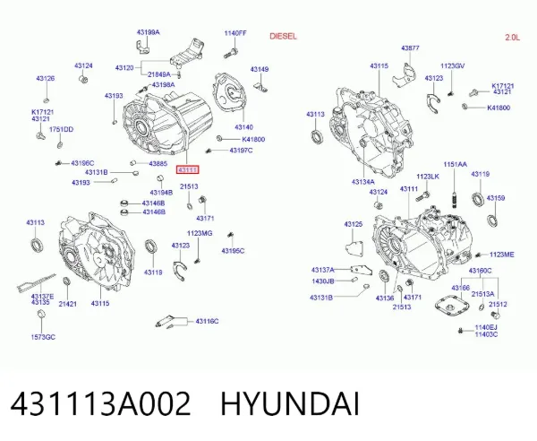 431113A002 Hyundai/Kia