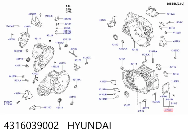  4316039002 Hyundai/Kia