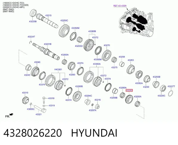  4328026220 Hyundai/Kia