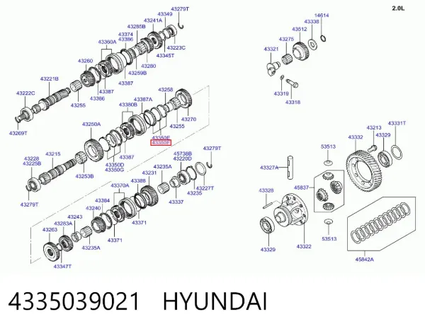 Кільце синхронізатора 4335039021 Hyundai/Kia