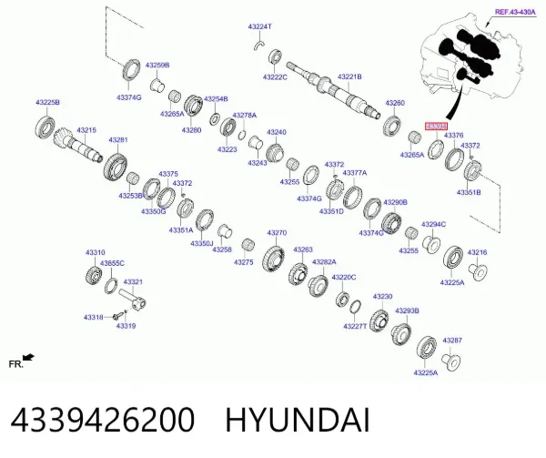 Кільце синхронізатора 4339426200 Hyundai/Kia