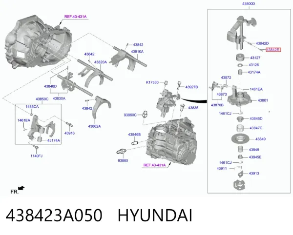 438423A050 Hyundai/Kia