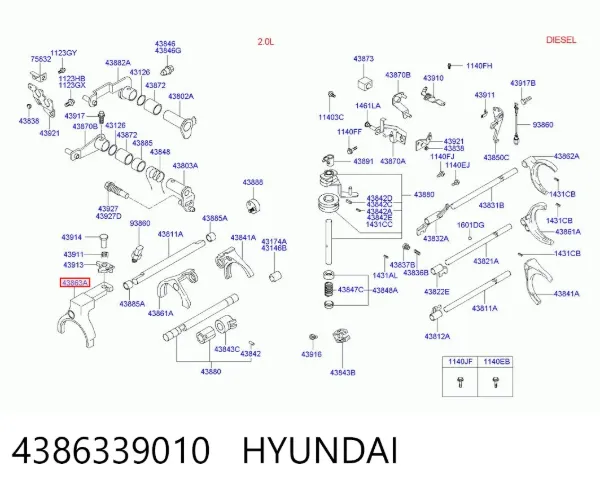  4386339010 Hyundai/Kia