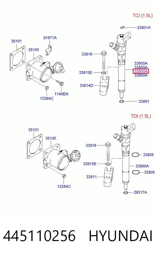 Паливні форсунки 445110256 Hyundai/Kia