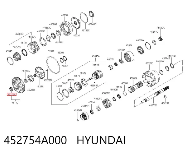  452754A000 Hyundai/Kia
