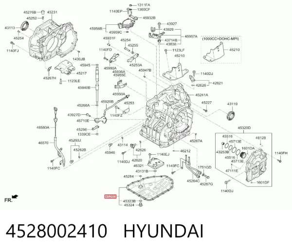 Піддон АКПП 4528002410 Hyundai/Kia
