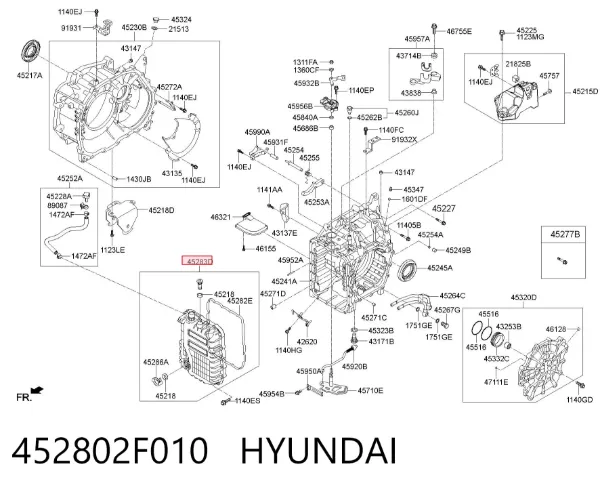 Піддон АКПП 452802F010 Hyundai/Kia