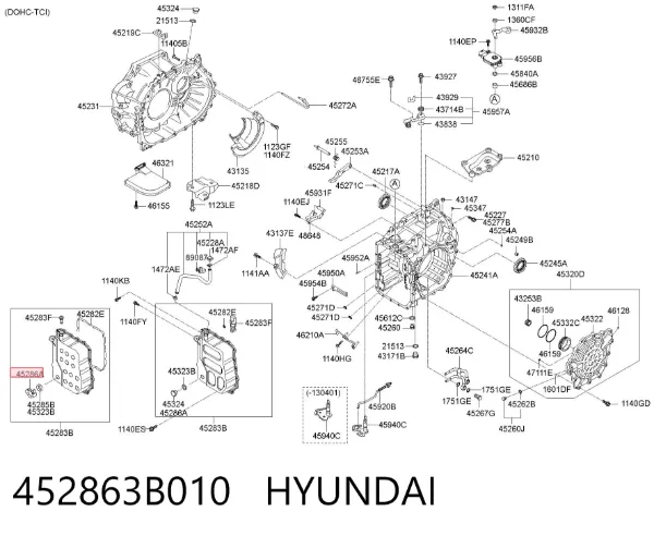 Пробка піддона АКПП 452863B010 Hyundai/Kia