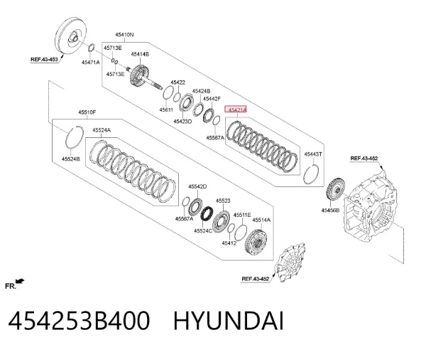 Диск зчеплення 454253B400 Hyundai/Kia