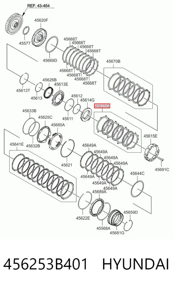 Диск зчеплення 456253B401 Hyundai/Kia