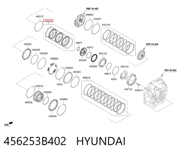 Диск зчеплення 456253B402 Hyundai/Kia