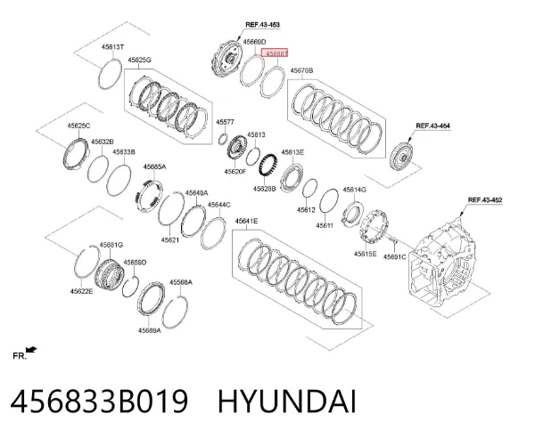 456833B019 Hyundai/Kia