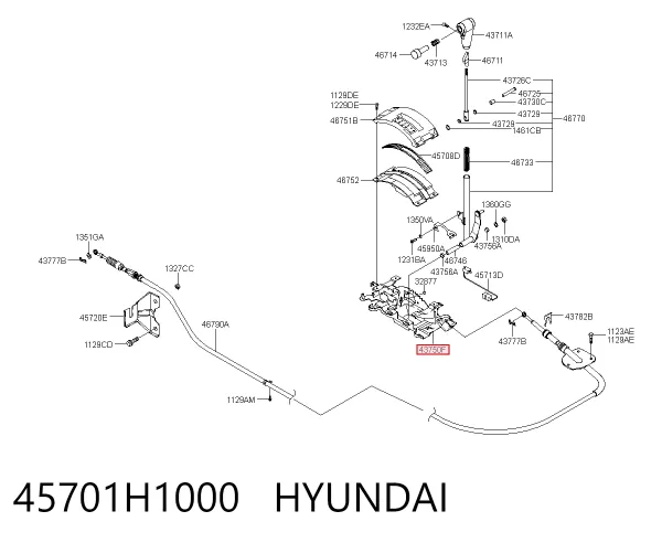 Куліса перемикання передач Hyundai Terracan HP