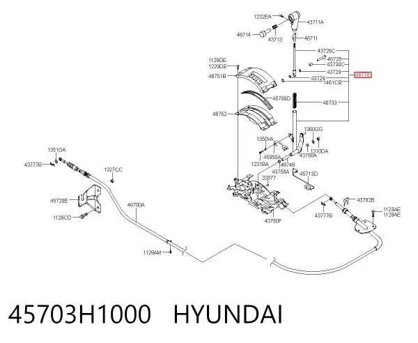 Ручка КПП Hyundai Terracan HP