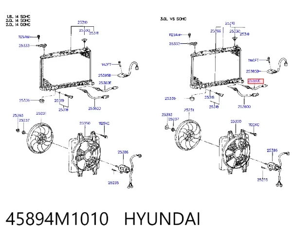 Датчик включення вентилятора 45894M1010 Hyundai/Kia