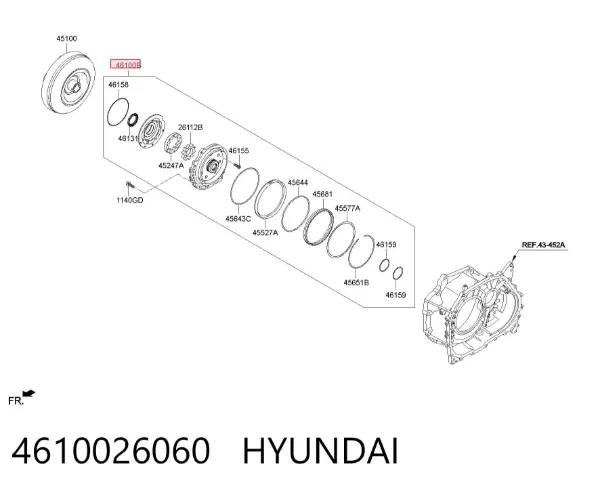 Масляний насос 4610026060 Hyundai/Kia