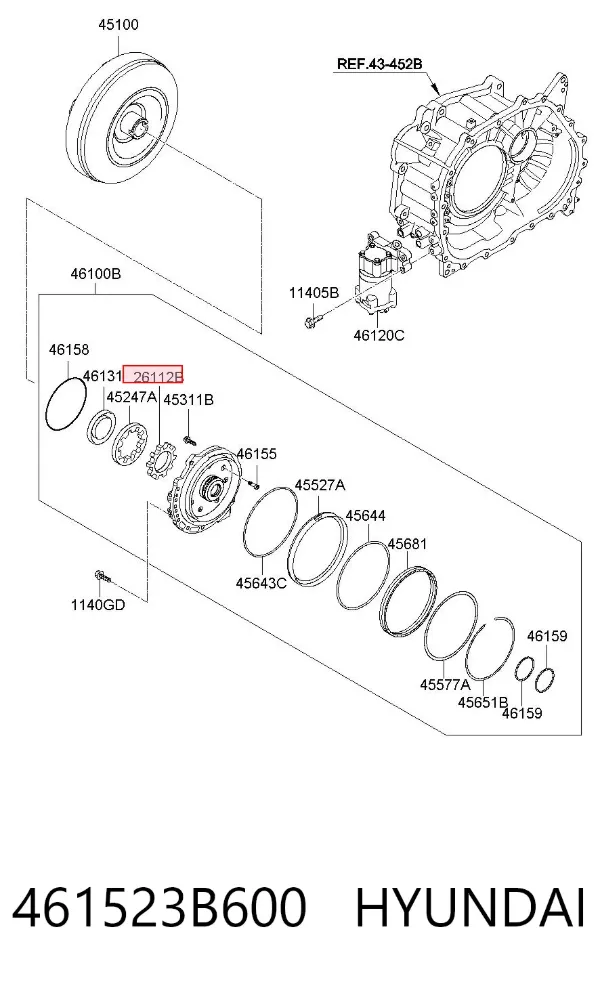  461523B600 Hyundai/Kia
