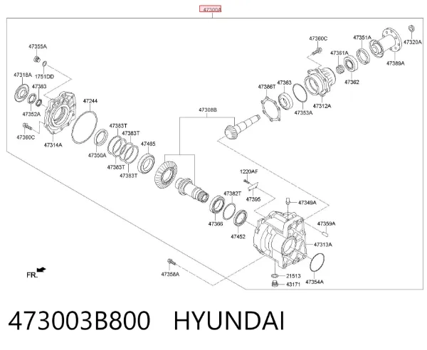 Роздатка 473003B800 Hyundai/Kia