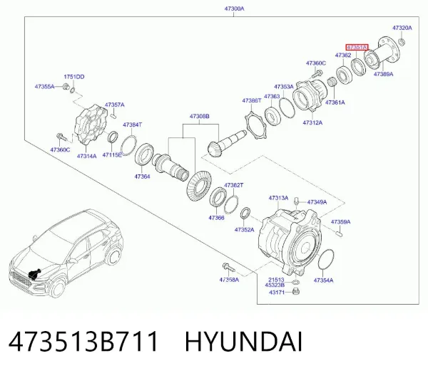  473513B711 Hyundai/Kia