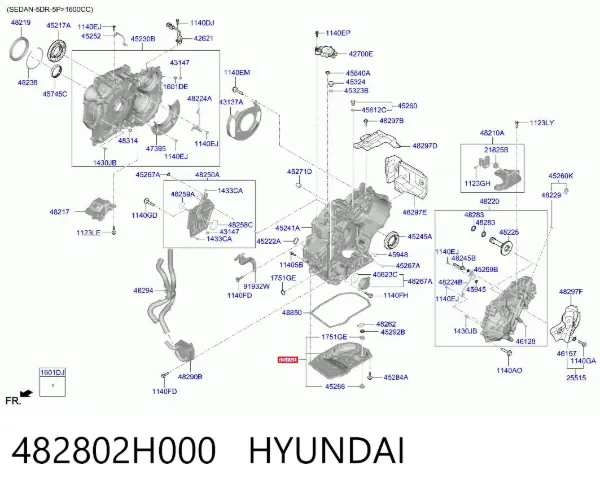 Піддон АКПП 482802H000 Hyundai/Kia