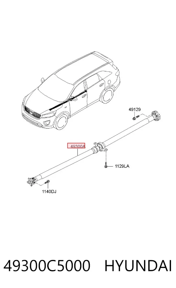 Кардан задній 49300C5000 Hyundai/Kia