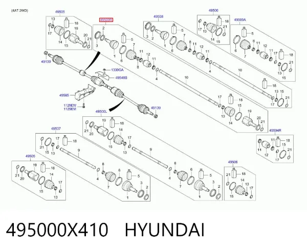 Піввісь права Hyundai I10 PA